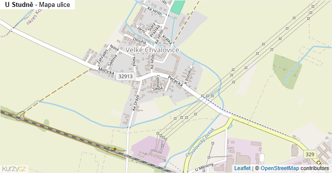 U Studně - mapa ulice