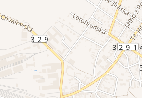 V Kaštánkách v obci Pečky - mapa ulice
