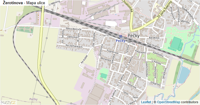 Žerotínova - mapa ulice
