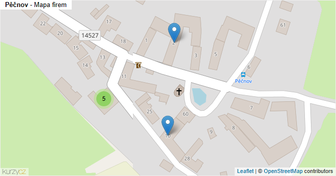 Pěčnov - mapa firem