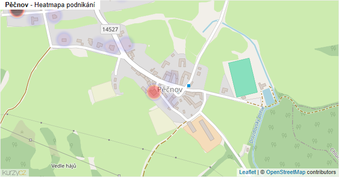 Pěčnov - mapa podnikání