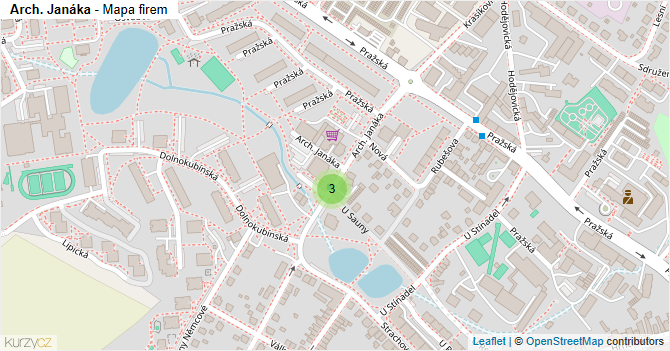 Arch. Janáka - mapa firem