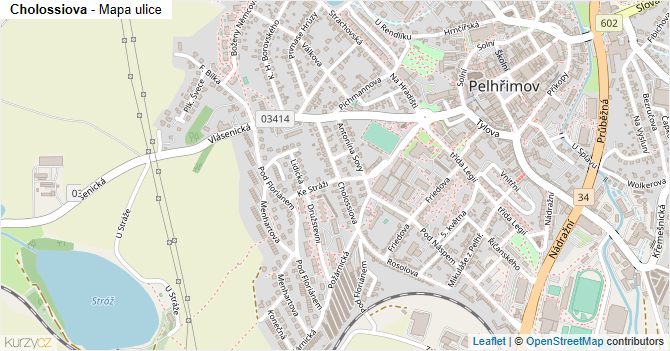 Cholossiova - mapa ulice