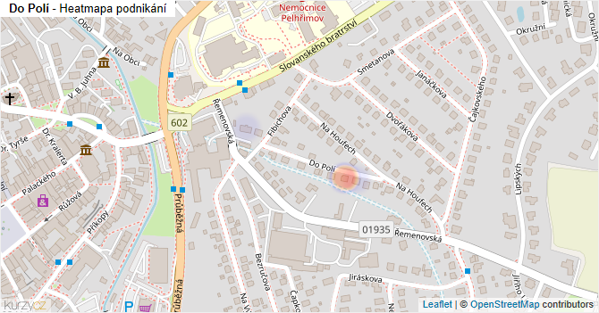 Do Polí - mapa podnikání