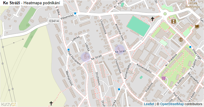 Ke Stráži - mapa podnikání