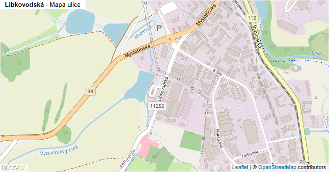 Libkovodská - mapa ulice