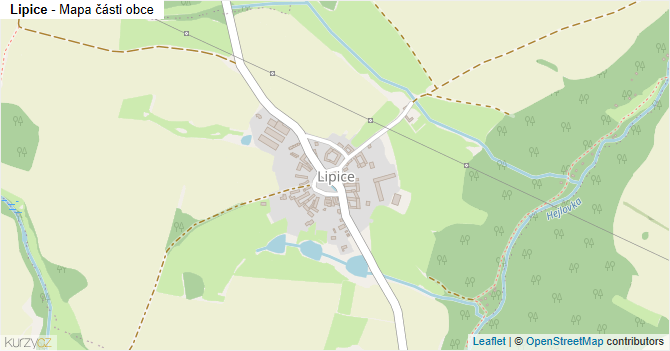 Lipice - mapa části obce