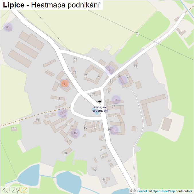 Mapa Lipice - Firmy v části obce.