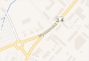 Myslotínská v obci Pelhřimov - mapa ulice