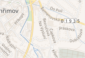 Na Výsluní v obci Pelhřimov - mapa ulice