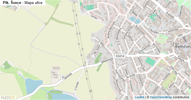 Plk. Švece - mapa ulice