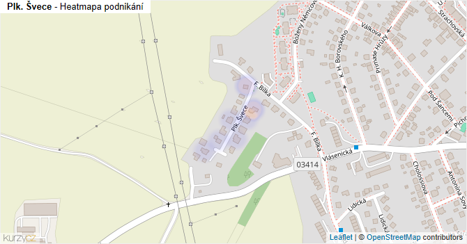 Plk. Švece - mapa podnikání