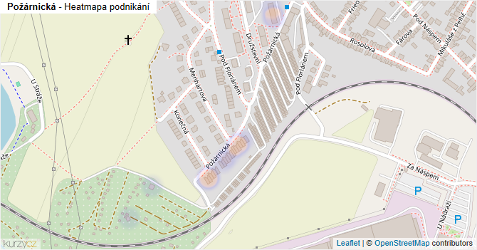 Požárnická - mapa podnikání