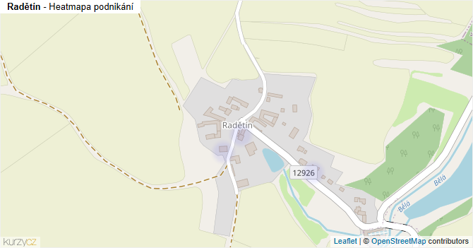 Radětín - mapa podnikání