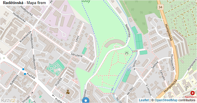 Radětínská - mapa firem