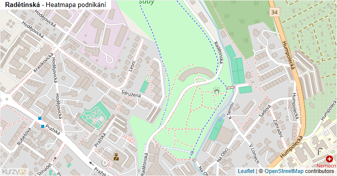 Radětínská - mapa podnikání
