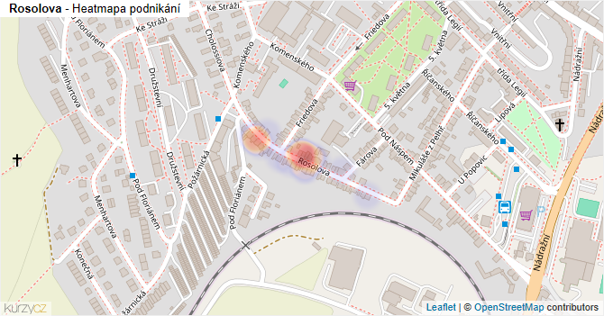 Rosolova - mapa podnikání