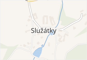 Služátky v obci Pelhřimov - mapa části obce