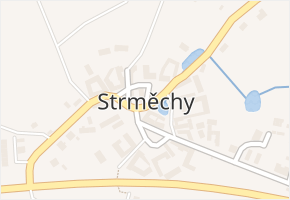Strměchy v obci Pelhřimov - mapa části obce