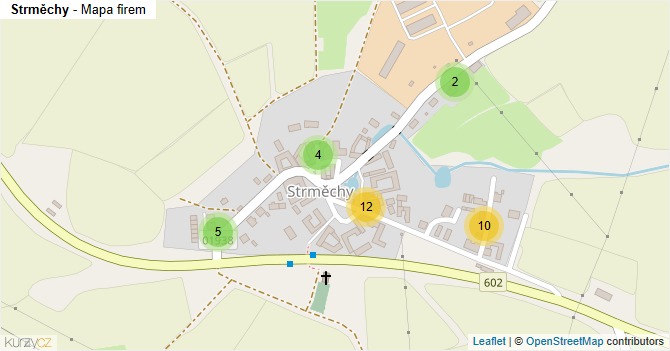 Strměchy - mapa firem