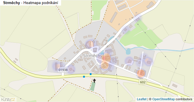 Strměchy - mapa podnikání