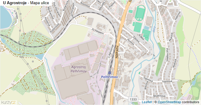 U Agrostroje - mapa ulice