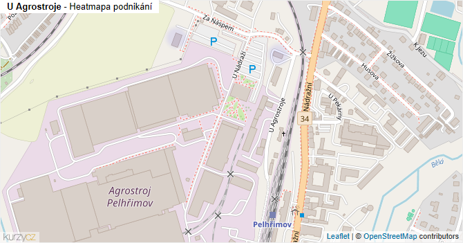 U Agrostroje - mapa podnikání