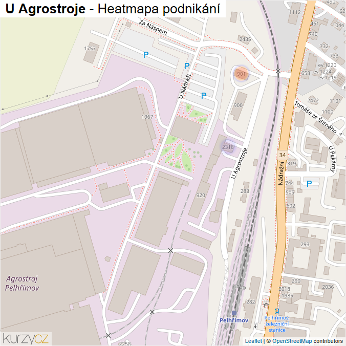 Mapa U Agrostroje - Firmy v ulici.