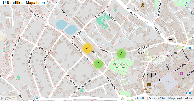 U Rendlíku - mapa firem
