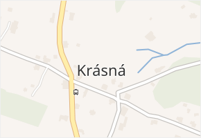 Krásná v obci Pěnčín - mapa části obce