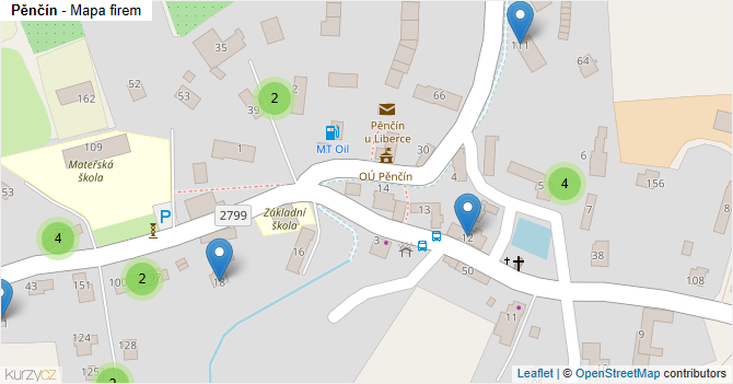 Pěnčín - mapa firem