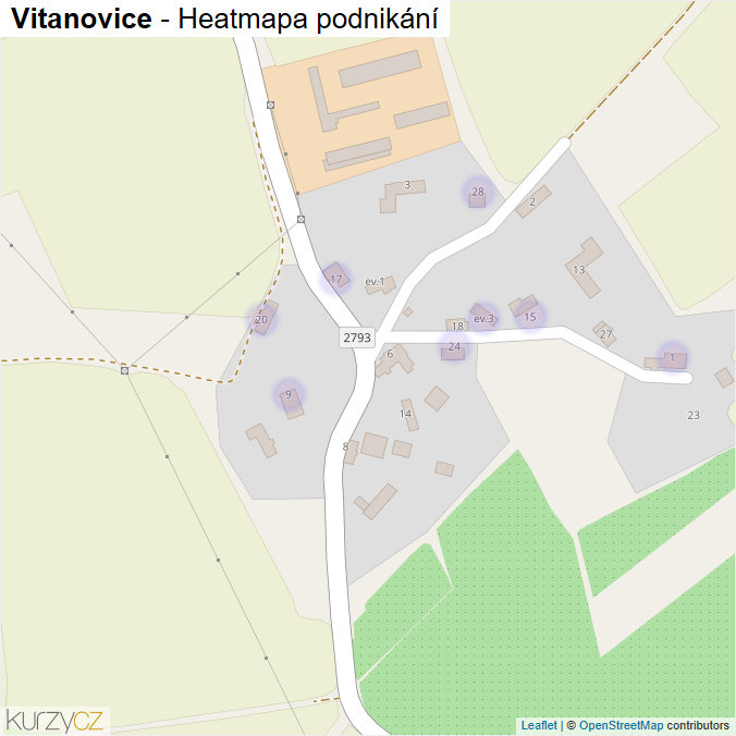 Mapa Vitanovice - Firmy v části obce.