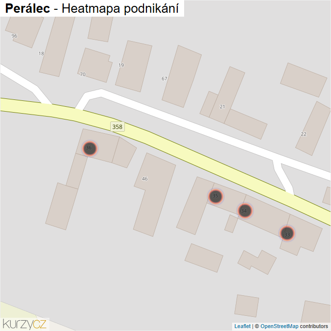 Mapa Perálec - Firmy v obci.