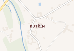 Kutřín v obci Perálec - mapa části obce