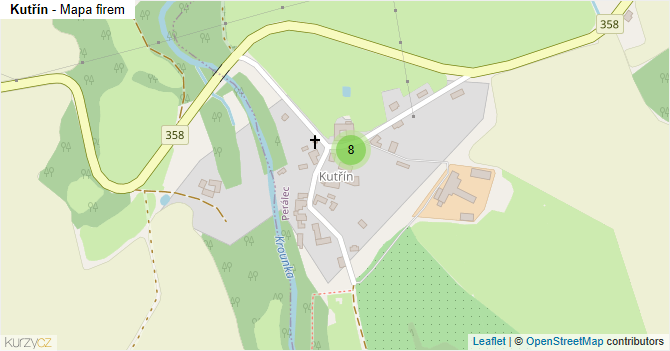 Kutřín - mapa firem