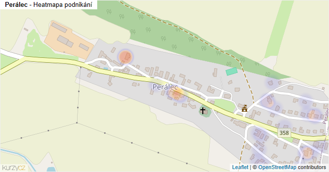 Perálec - mapa podnikání