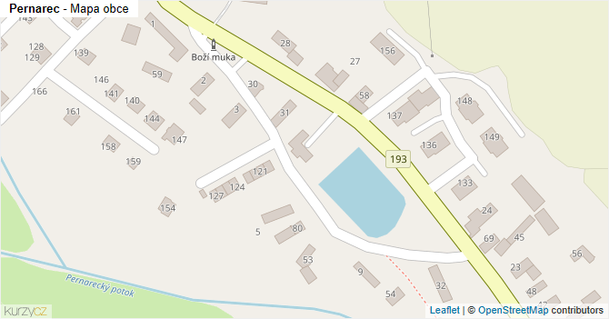 Pernarec - mapa obce