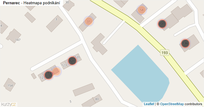 Pernarec - mapa podnikání