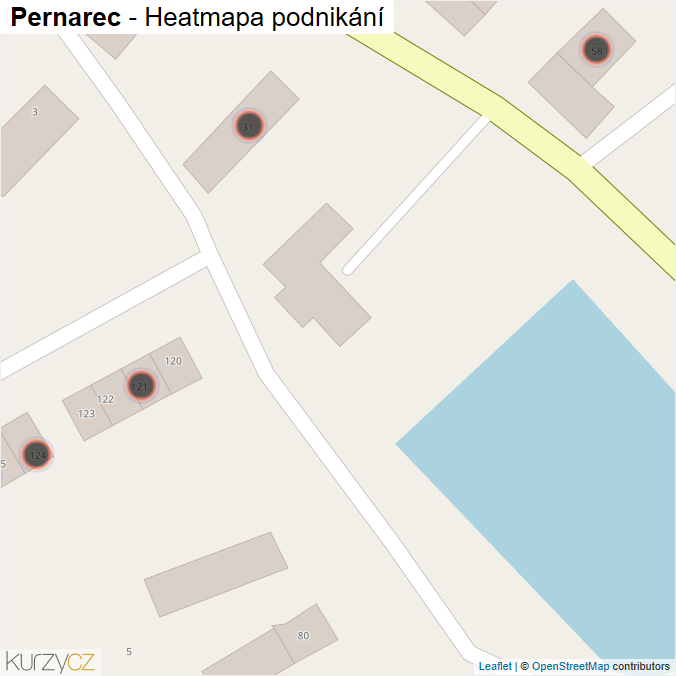 Mapa Pernarec - Firmy v obci.