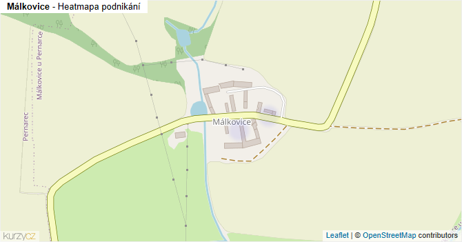 Málkovice - mapa podnikání