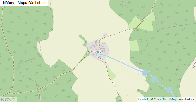 Něšov - mapa části obce