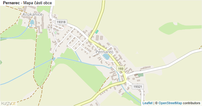 Pernarec - mapa části obce