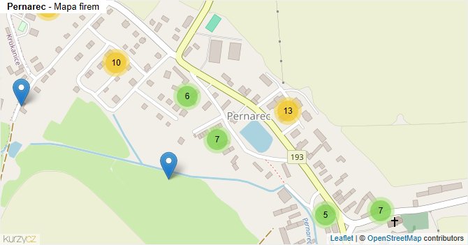 Pernarec - mapa firem