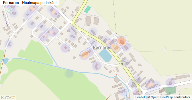 Pernarec - mapa podnikání
