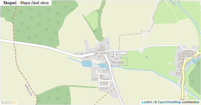 Skupeč - mapa části obce