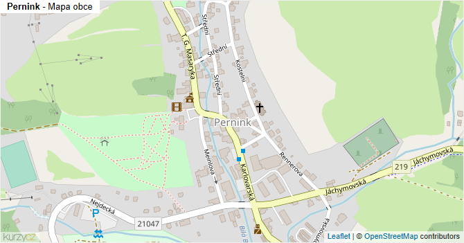 Pernink - mapa obce