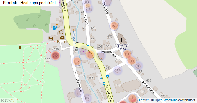 Pernink - mapa podnikání
