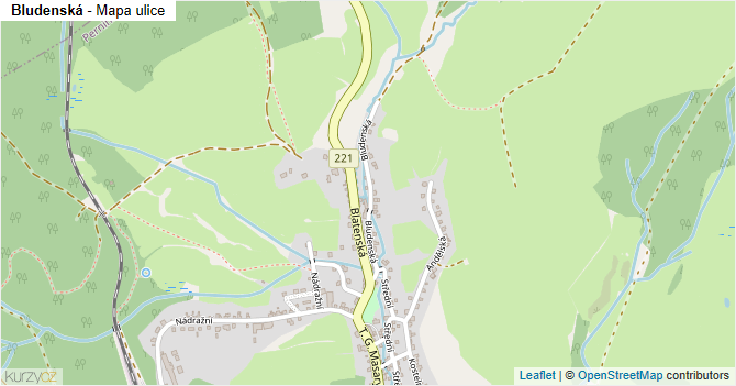 Bludenská - mapa ulice