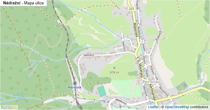 Nádražní - mapa ulice