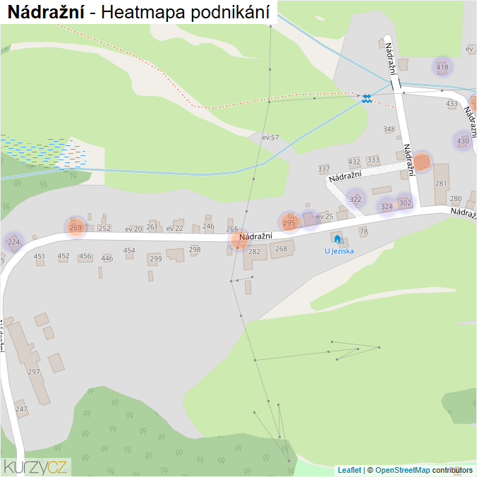 Mapa Nádražní - Firmy v ulici.